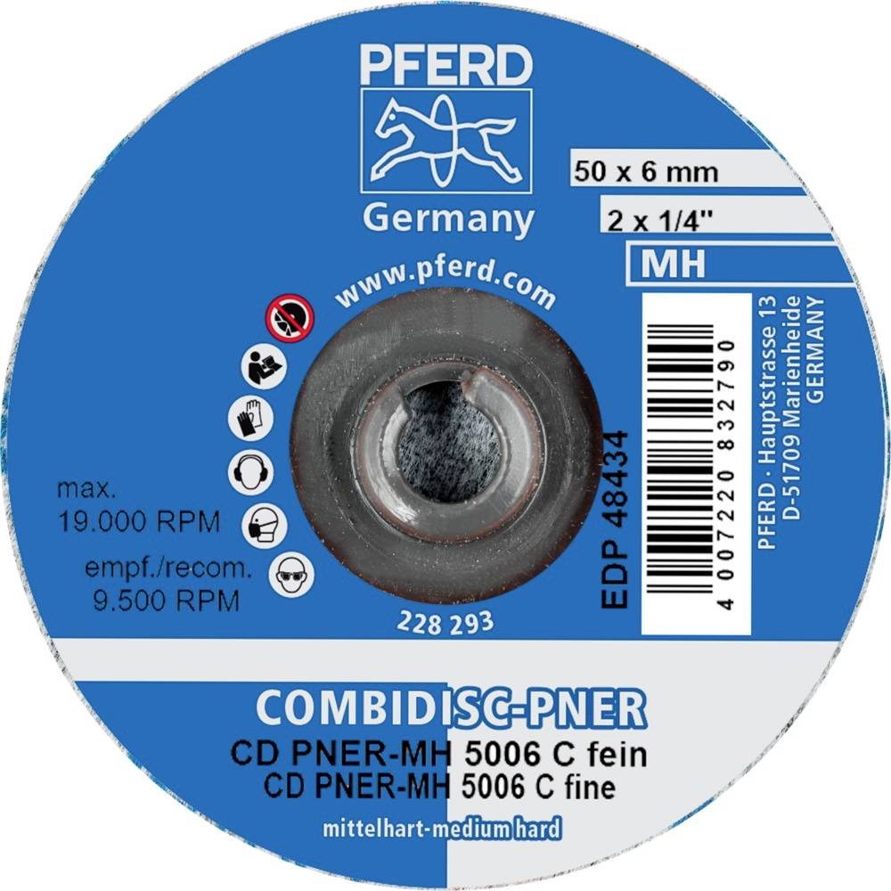 'COMBIDISC-PNER', 50x6 mm Schleifscheibe, bis 19.000 U/min, geeignet für Metall - mittelhart bis mittelhart, feine Körnung.