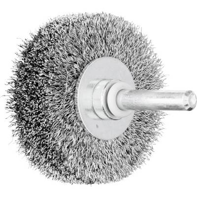 Runde Drahtbürste mit Metallstiel zur Oberflächenreinigung oder Entrostung.