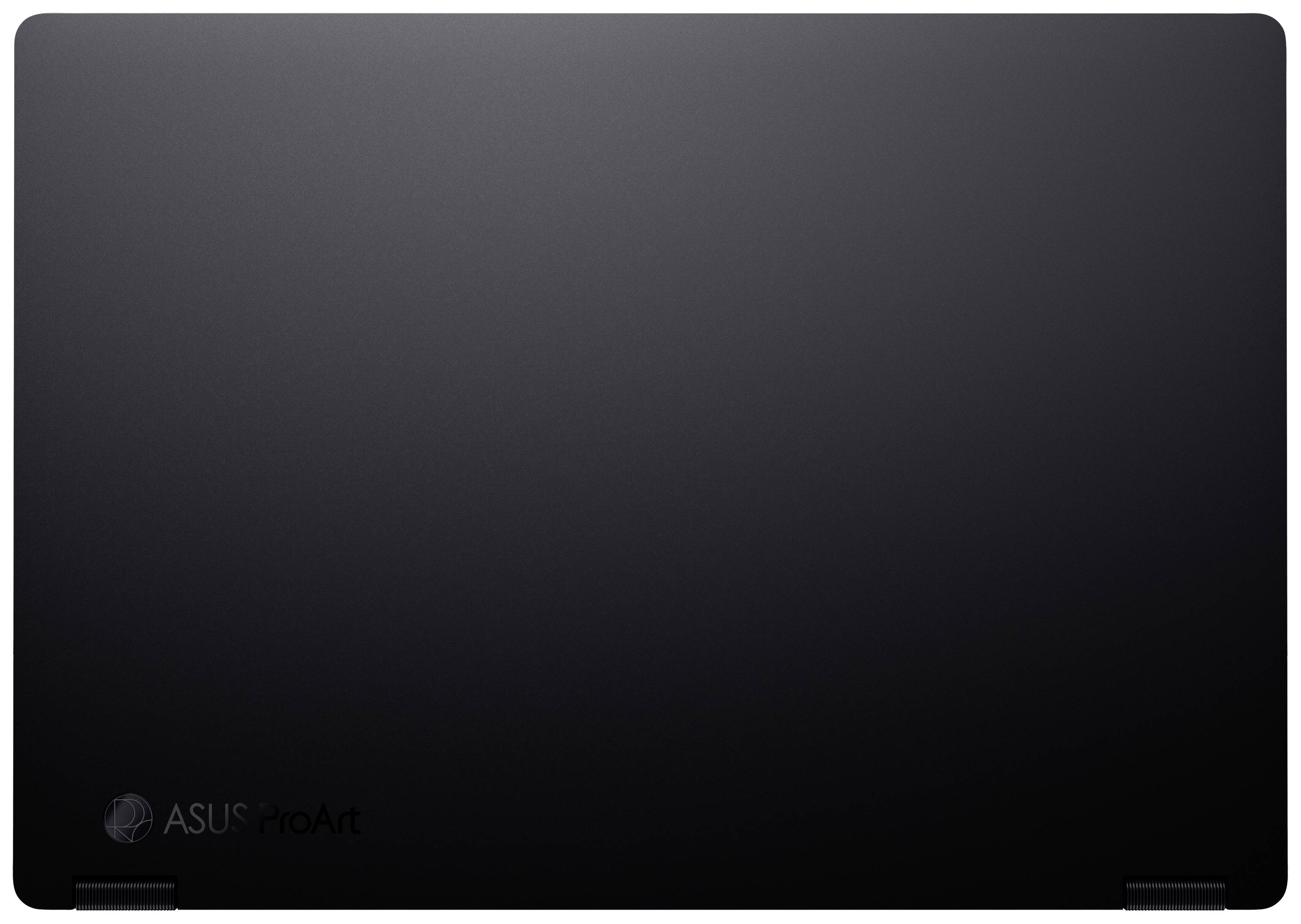 Ein schwarzer Laptop im geschlossenen Zustand. Das ASUS-Logo ist in der linken unteren Ecke des Deckels sichtbar.