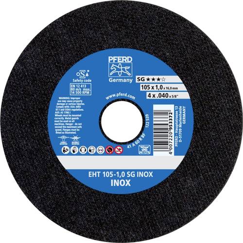 PFERD TOOLS EHT 105-1,0 SG INOX/16,0 61315113 Trennscheibe gerade 105 mm 25 St. Edelstahl