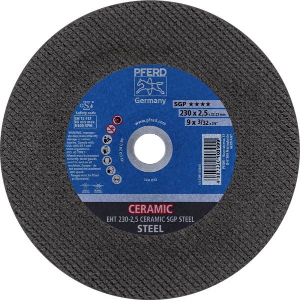 PFERD TOOLS EHT 230-2,5 CERAMIC SGP STEEL 61323025 Trennscheibe gerade 230 mm 25 St. Stahl