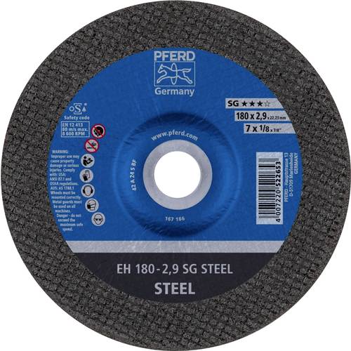 Thumbnail - PFERD TOOLS EH 180-2,9 SG STEEL 61323322 Trennscheibe gekröpft 180 mm 25 St. Stahl