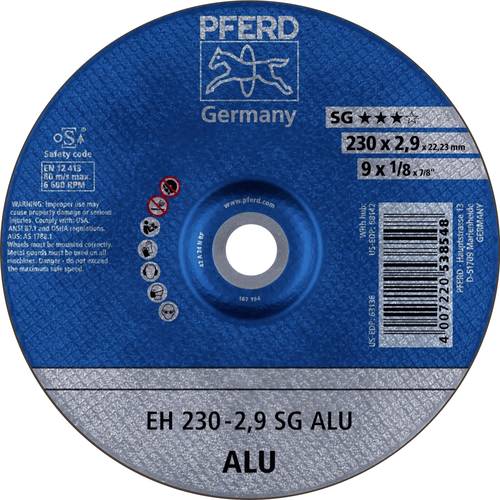 PFERD TOOLS EH 230-2,9 SG ALU 61324323 Trennscheibe gekröpft 230 mm 25 St. Aluminium, NE-Metalle