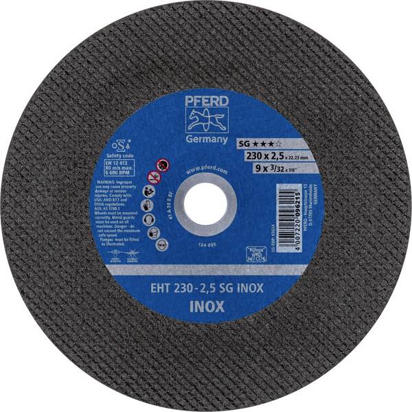 PFERD TOOLS EHT 230-2,5 SG INOX 61328423 Trennscheibe gerade 230 mm 25 St. Edelstahl