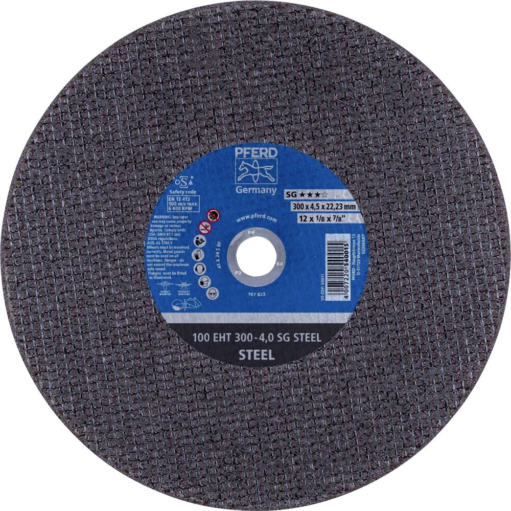 PFERD TOOLS 100 EHT 300-4,0 SG STEEL/22,23 61329122 Trennscheibe gerade 300 mm 20 St. Gusseisen, Stahl