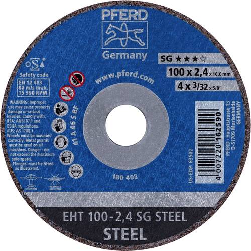 PFERD TOOLS EHT 100-2,4 SG STEEL/16,0 61340116 Trennscheibe gerade 100 mm 25 St. Stahl