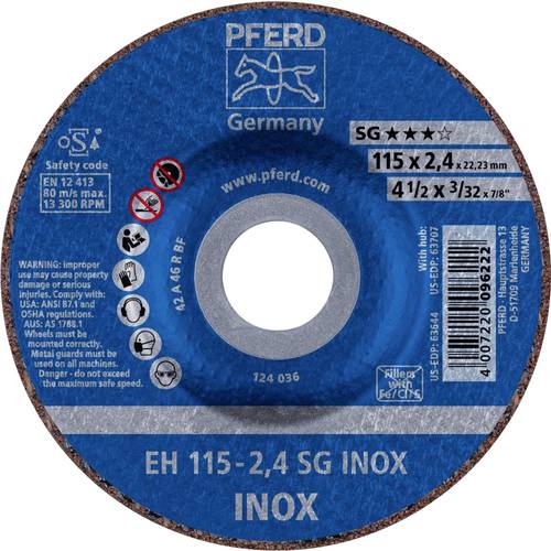Thumbnail - PFERD TOOLS EH 115-2,4 SG INOX 61340124 Trennscheibe gekröpft 115 mm 25 St. Edelstahl