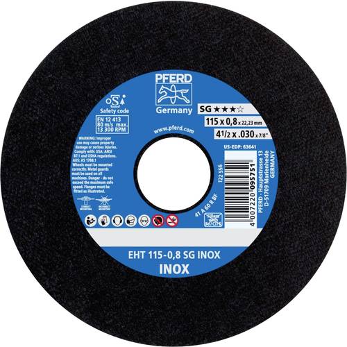 PFERD TOOLS EHT 115-0,8 SG INOX 61340396 Trennscheibe gerade 115 mm 25 St. Edelstahl