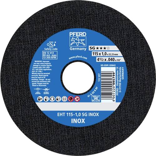 PFERD TOOLS EHT 115-1,0 SG INOX 61340416 Trennscheibe gerade 115 mm 25 St. Edelstahl