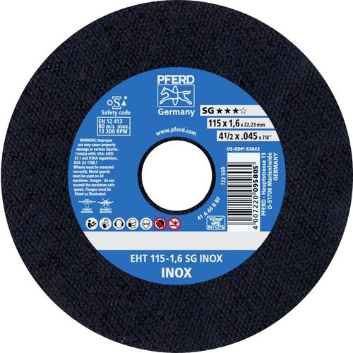 PFERD TOOLS EHT 115-1,6 SG INOX 61340424 Trennscheibe gerade 115 mm 25 St. Edelstahl
