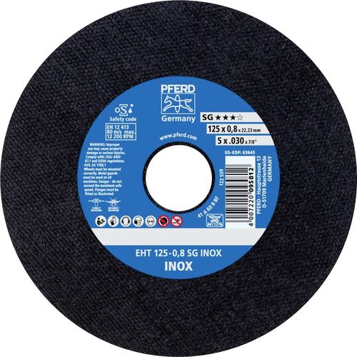 PFERD TOOLS EHT 125-0,8 SG INOX 61341096 Trennscheibe gerade 125 mm 25 St. Edelstahl