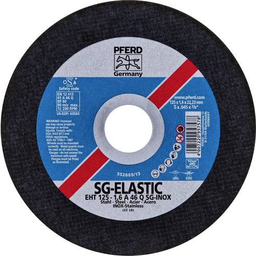 PFERD TOOLS EHT 125-1,6 SG CLASSIC STEELOX 61341120 Trennscheibe gerade 125 mm 25 St. Edelstahl, Stahl