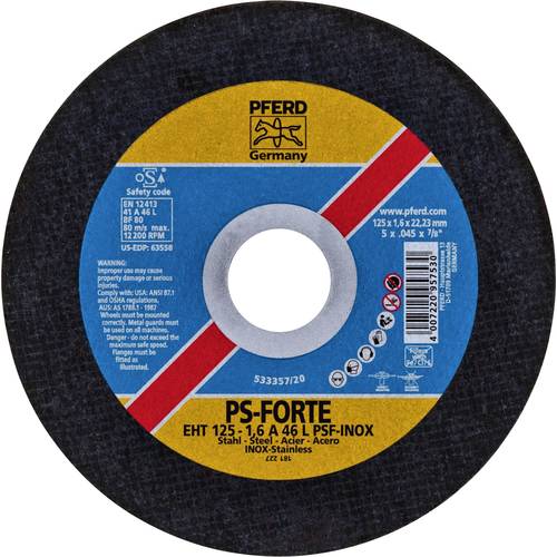 PFERD TOOLS EHT 125-1,6 PSF CLASSIC STEELOX 61715253 Trennscheibe gerade 125 mm 25 St. Edelstahl, Stahl