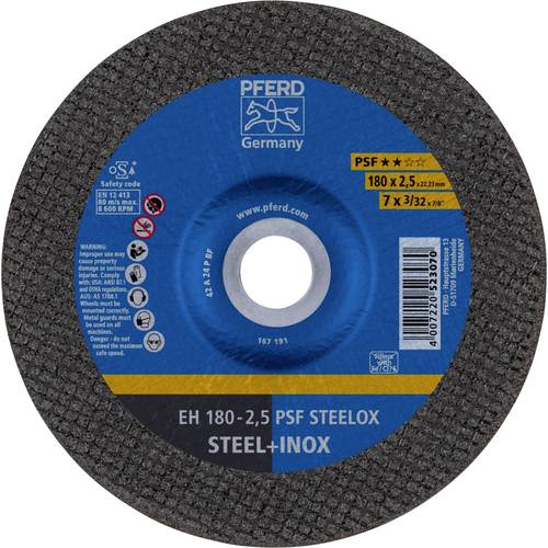 PFERD TOOLS EH 180-2,5 PSF STEELOX 61726326 Trennscheibe gekröpft 180 mm 25 St. Edelstahl, Stahl