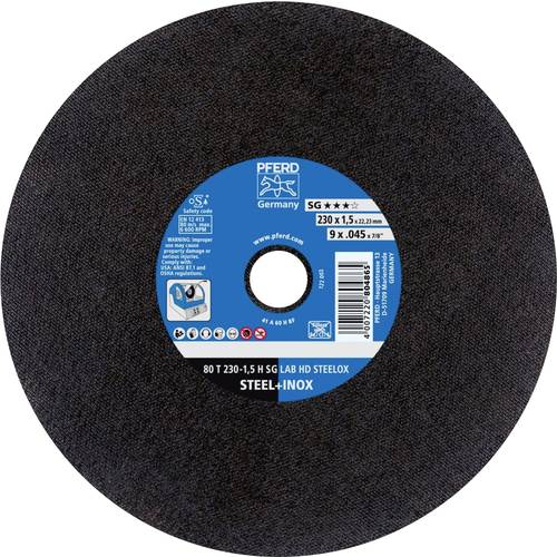 Thumbnail - PFERD TOOLS 80 T 230-1,5 H SG LAB HD STEELOX/22,23 66300030 Trennscheibe gerade 230 mm 25 St. Edelstahl, Vergütungsstahl...
