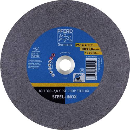 PFERD TOOLS 80 T 300-2,8 K PSF CHOP STEELOX/25,4 66323075 Trennscheibe gerade 300 mm 20 St. Edelstahl, Vergütungsstahl, ...