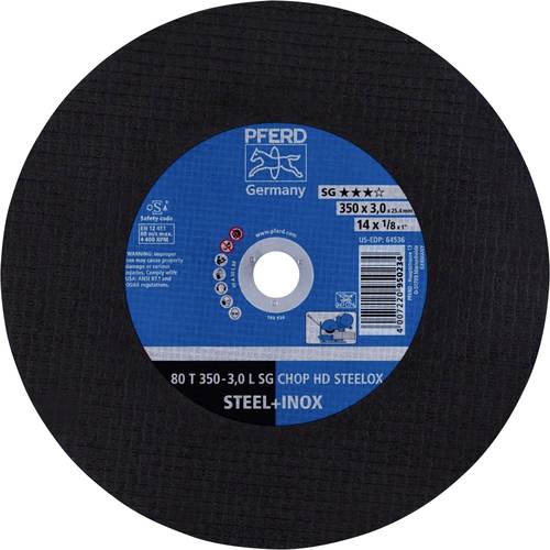 Thumbnail - PFERD TOOLS 80 T 350-3,0 L SG CHOP HD STEELOX/25,4 66323582 Trennscheibe gerade 350 mm 10 St. Edelstahl, Vergütungsstahl...