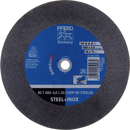PFERD TOOLS 80 T 400-4,0 L SG CHOP HD STEELOX/25,4 66324082 Trennscheibe gerade 400 mm 10 St. Edelstahl, Vergütungsstahl...