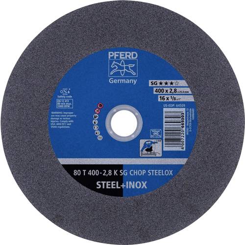 PFERD TOOLS 80 T 400-2,8 K SG CHOP STEELOX/25,4 66324091 Trennscheibe gerade 400 mm 10 St. Edelstahl, Vergütungsstahl, S...