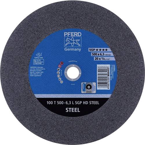 Thumbnail - PFERD TOOLS 100 T 500-6,3 L SGP HD STEEL/40,0 66325050 Trennscheibe gerade 500 mm 5 St. Vergütungsstahl, Stahl