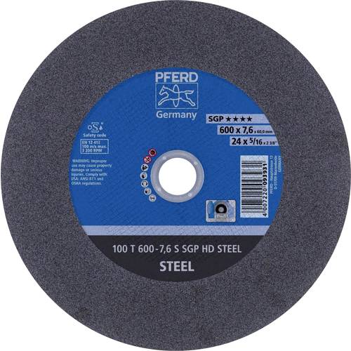 PFERD TOOLS 100 T 600-7,6 S SGP HD STEEL/60,0 66397707 Trennscheibe gerade 600 mm 5 St. Vergütungsstahl, Stahl