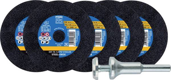 PFERD TOOLS STARTKIT EHT 76-1,0 PSF STEELOX/10 (5+1) 69198288 Trennscheiben-Set 76 mm 1 St. Edelstahl, Stahl