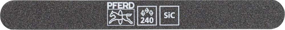 Schleifpapier mit Aufdruck: 'PFERD', '240', 'SIC', geeignet für präzises Schleifen feiner Oberflächen.