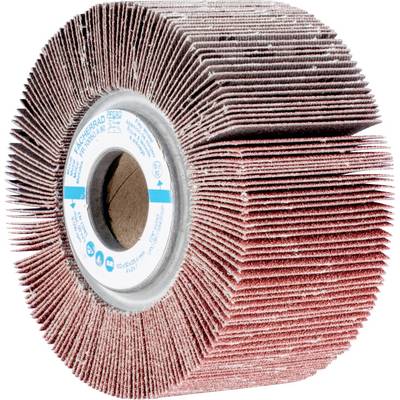 Schleifvliesrad auf einem Kern, radial angeordnet. Verwendet für Oberflächenbearbeitung und Feinpolitur von Materialien.