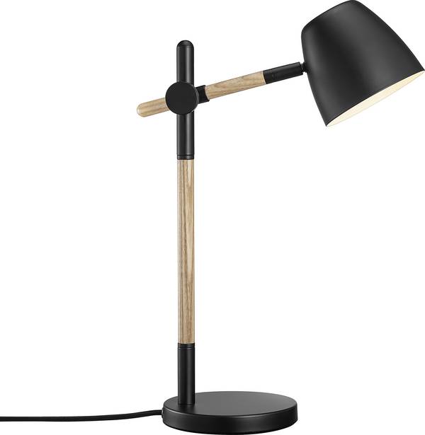 Nordlux Theo Tischlampe Metall und Holz Schwarz | Geeignet für GU10