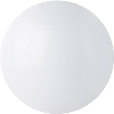 Ein runder, weißer Ball mit glatter Oberfläche, schwebend vor einem neutralen Hintergrund.
