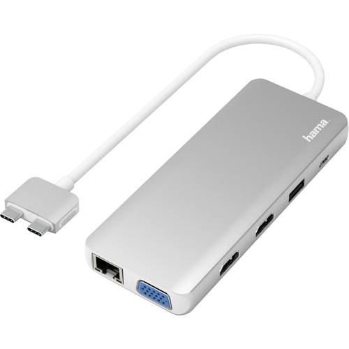 hama 00200133 USB-C-Hub, Connect2Mac, Multiport für Apple MacBook Air & Pro, 12 Ports