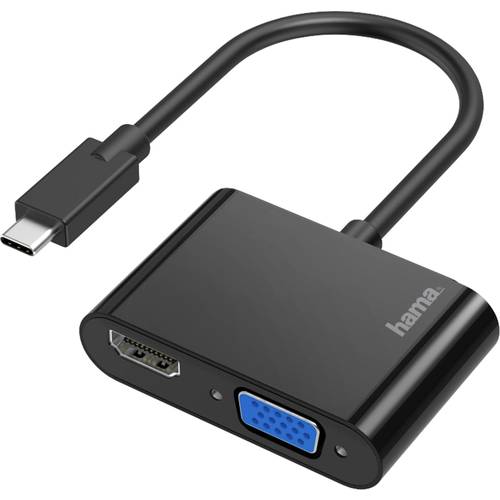 Thumbnail - hama 00200313 Video-Adapter, 2in1, USB-C-Stecker - VGA & HDMI™-Buchse, Ultra-HD 4K