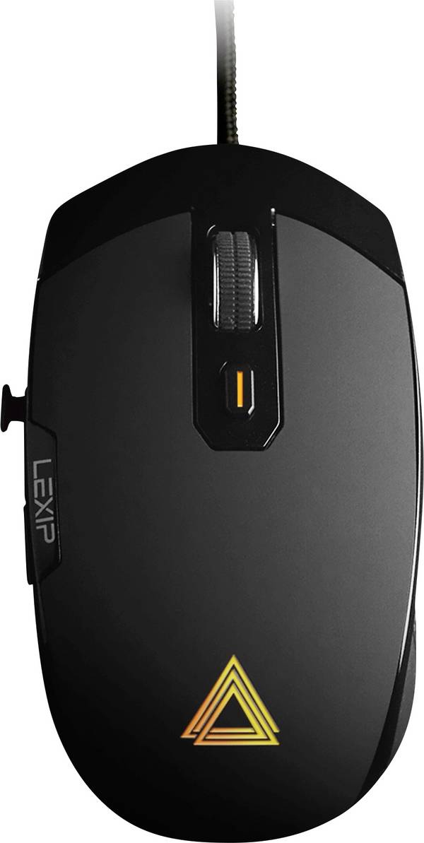 Pixminds PU94 3D 3D-Maus USB Laser Schwarz, RGB 6 Tasten 12000 dpi Beleuchtet