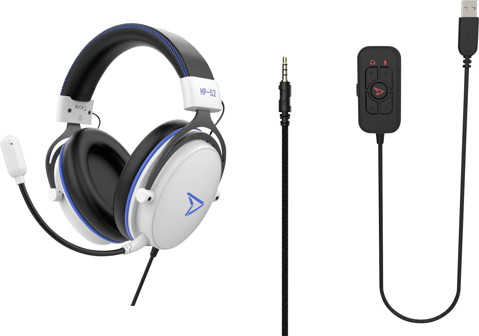 Steelplay HP52 Over Ear Headset kabelgebunden Stereo Weiß/Schwarz Lautstärkeregelung, Mikrofon-Stummschaltung Gaming-8