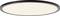 Runde Deckenleuchte mit schlichtem Design und schwarzem Rand, gleichmäßige Lichtverteilung, geeignet für moderne Innenräume.
