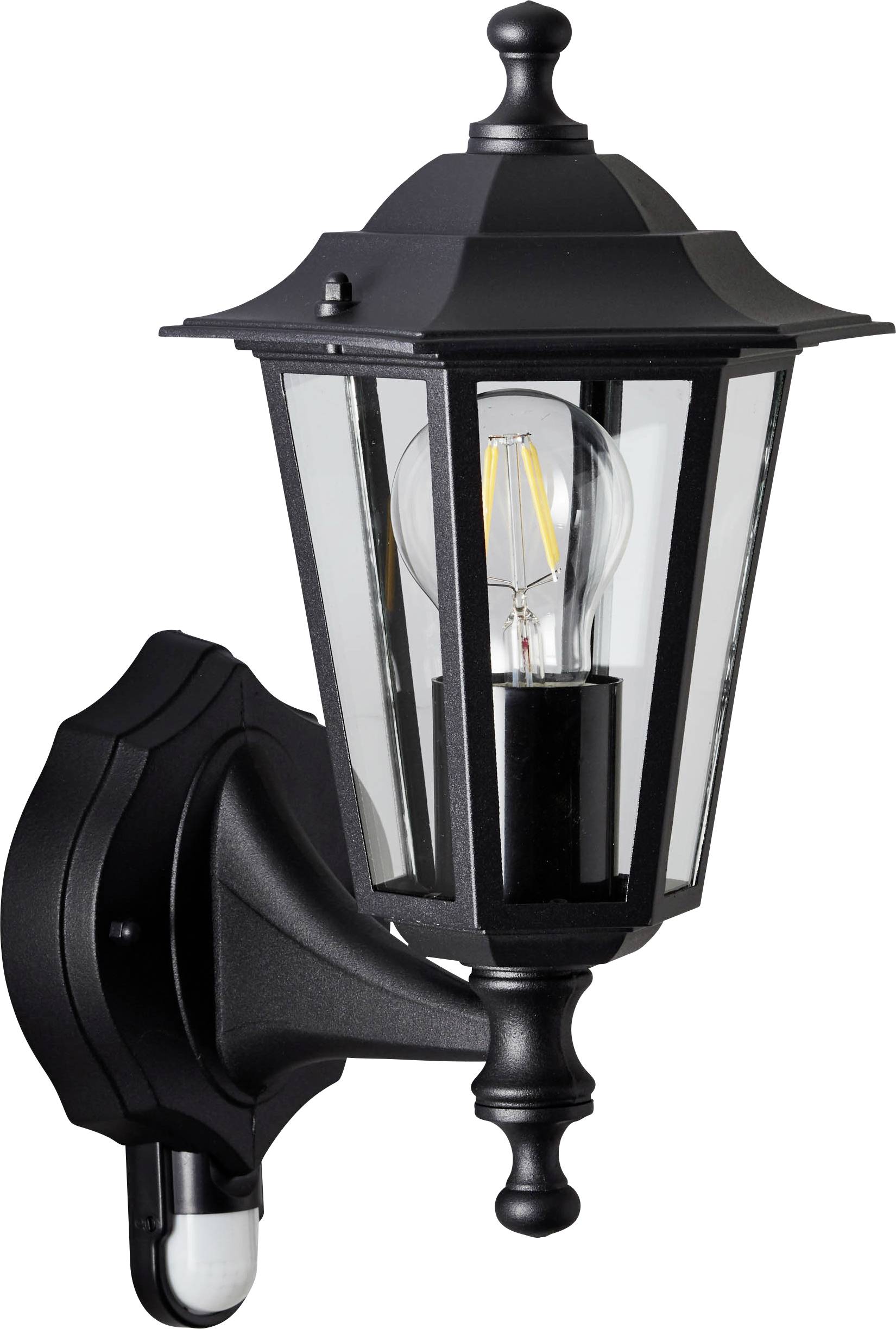 Brilliant Carleen 91019A06 Außenwandleuchte mit Bewegungsmelder LED E27 Schwarz-1
