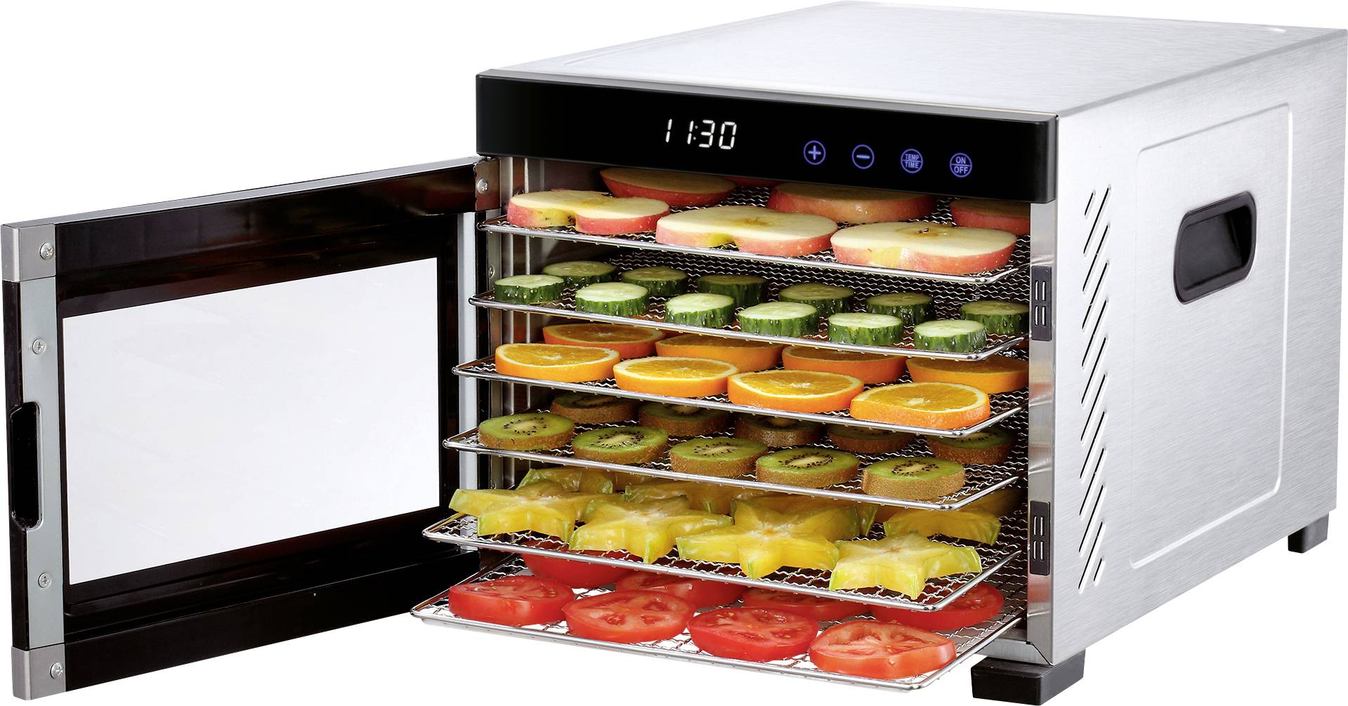 ProfiCook PC-DR 1218 Edelstahl-Dörrautomat, inkl. 6 Edelstahl-Ablagegitter-3