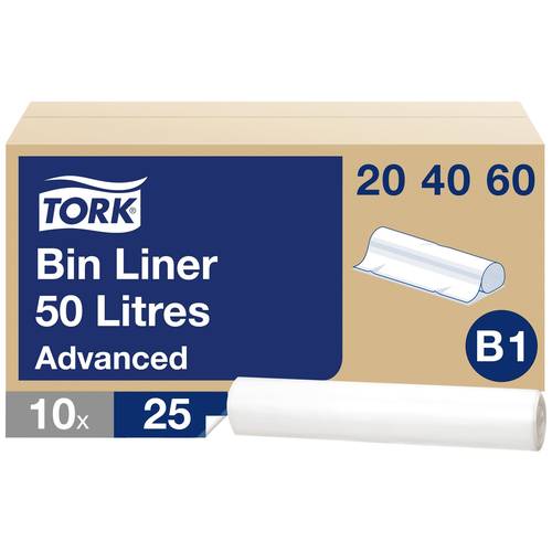 TORK 204060 Müllsack 50 l Transparent 250 St.