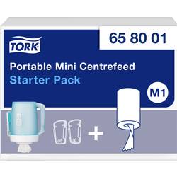 Image of TORK Mini Innenabrollungsspender Starter Set Weiß und Türkis M1 658001 1 St.