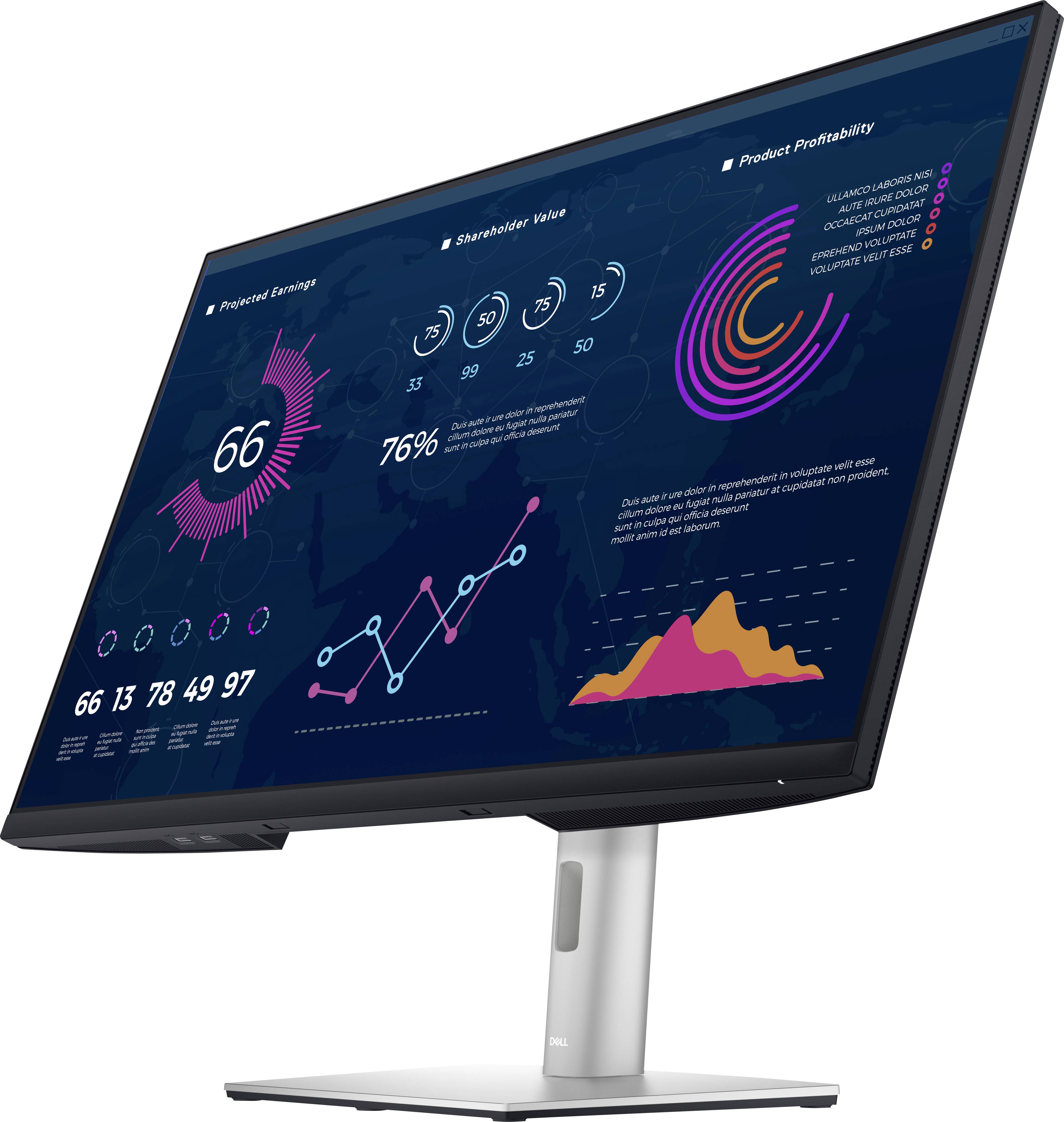 Dell P3221D LED-Monitor EEK E (A - G) 80 cm (31.5 Zoll) 2560 x 1440 Pixel 16:9 8 ms DisplayPort, HDMI®, USB-C®, USB-A (U-12