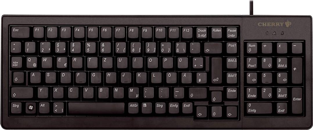 CHERRY Tas Cherry G84-5200LCMDE-2 XS Complete Keyboard USB schwarz
