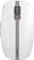 Weiße Computermaus mit grauem Scrollrad und rotem Sensorlicht, Markenname 'CHERRY' auf der Vorderseite.