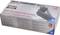 Verpackung von MED-COMFORT VITRIL Einmalhandschuhen, puderfrei, Vinyl-Nitril, nicht steril, Größe M 7-8, linke und rechte Hand.