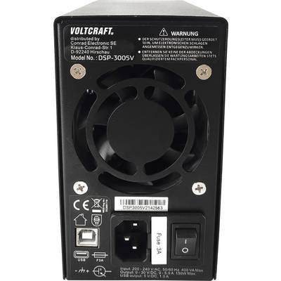 VOLTCRAFT DSP-3005V SE Labornetzgerät, einstellbar 0 - 30 V 0 - 5 A 150 W USB fernsteuerbar Anzahl Ausgänge 1 x-3