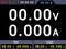Ein Bildschirm zeigt eine digitale Anzeige mit Spannung '00.00 V' und Stromstärke '0.000 A'. Links unten: Set '05.00 V', '00.000 A'; rechts Limit '31.00 V', '05.100 A'.