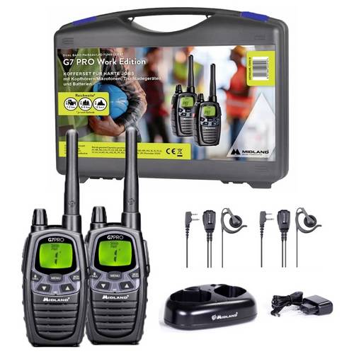 Midland Work Edition Set 2x G7 Pro C1090.18 PMR-Handfunkgerät 2er Set