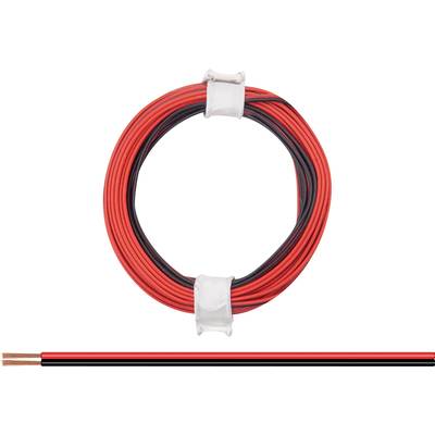 Donau Elektronik 114-01 Litze 2 x 0.08 mm² Rot/Schwarz 5 m