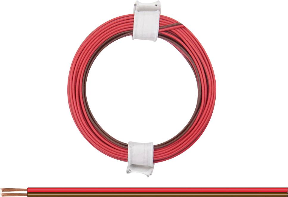 DONAU Elektronik 114-08 Litze 2 x 0.08 mm² Rot-Braun 5 m