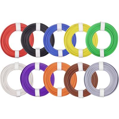 Donau Elektronik 125-MIX Litze 1 x 0.25 mm² Mehrfarbig 1 Set