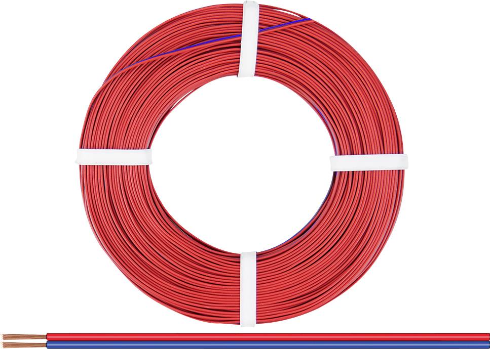 Donau Elektronik 218-020 Litze 2 x 0.14 mm² Rot-Blau 50 m